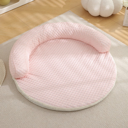 Summer Pet Cool Pad Dog Kennel Breathable Iced Bean Mat For Dogs  Cats Round Cushion Bed For Coolin 6