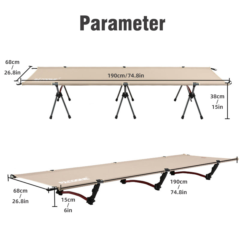 Camping Cot Folding Camping Bed Portable Outdoor Sleeping Cot For Adults  Kids Comfortable Travel B 3