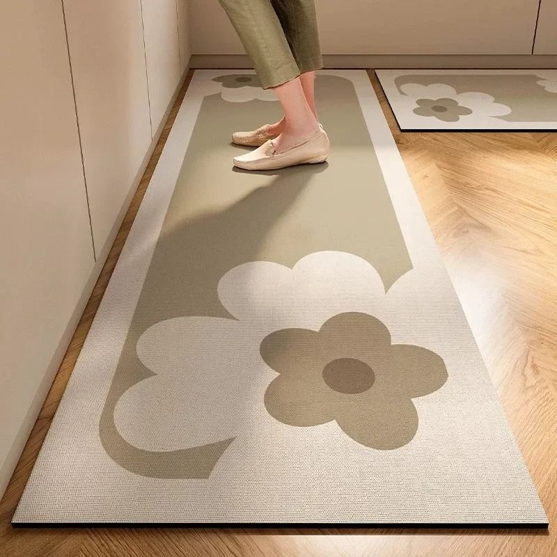 Japanese Style Soft Kitchen Floor Mat Super Absorbent Non Slip Carpet 5