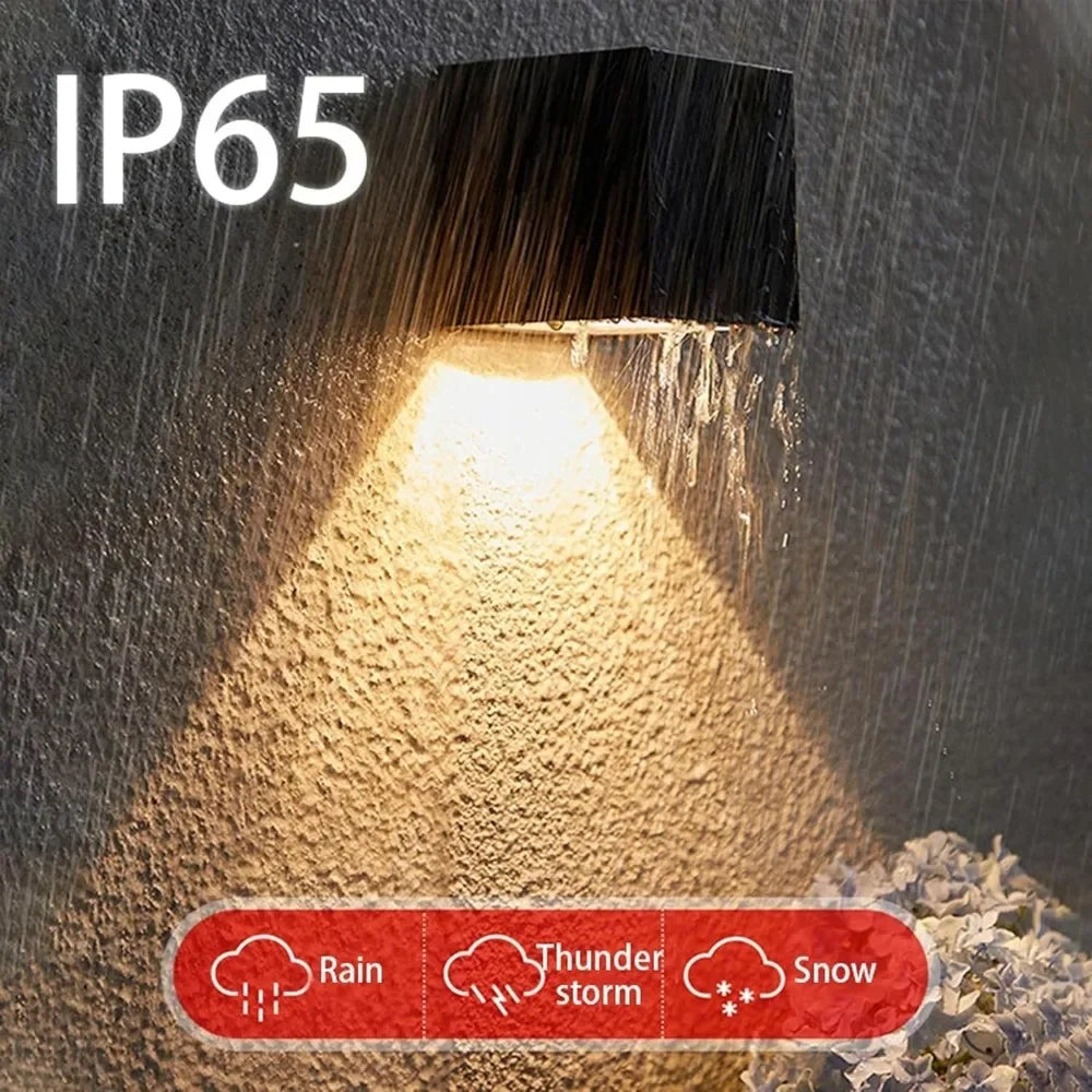 Outdoor Solar Lights, Solar Wall Lights, Wireless Garden LED Solar Light, Waterproof Fence Lighting Garage