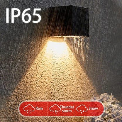 Outdoor Solar Lights, Solar Wall Lights, Wireless Garden LED Solar Light, Waterproof Fence Lighting Garage