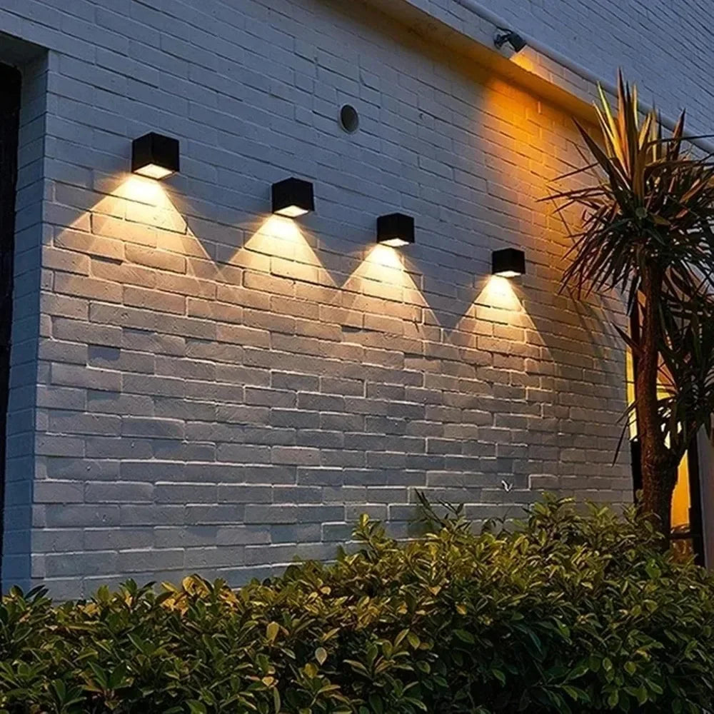 Outdoor Solar Lights, Solar Wall Lights, Wireless Garden LED Solar Light, Waterproof Fence Lighting Garage