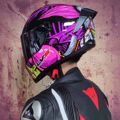 Premium Full Face Racing Helmets Winter Warm Double Visor Motorcycle Helmet For Motorbike  Sports R 7