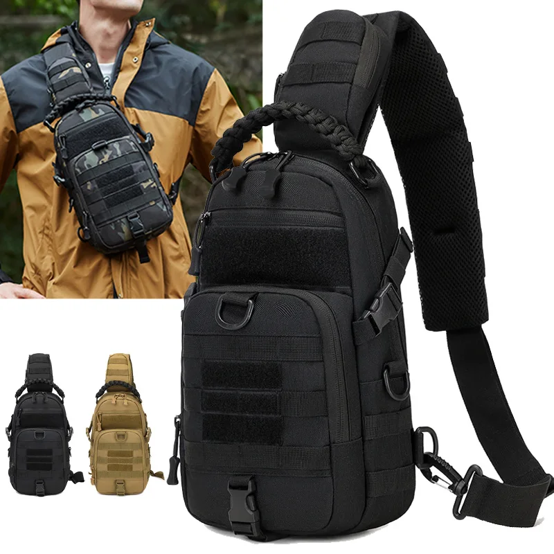 Tactical Backpack For Men MOLLE Sling Camping Chest Bag For Hiking Cycling Fishing  Outdoor Travel 1