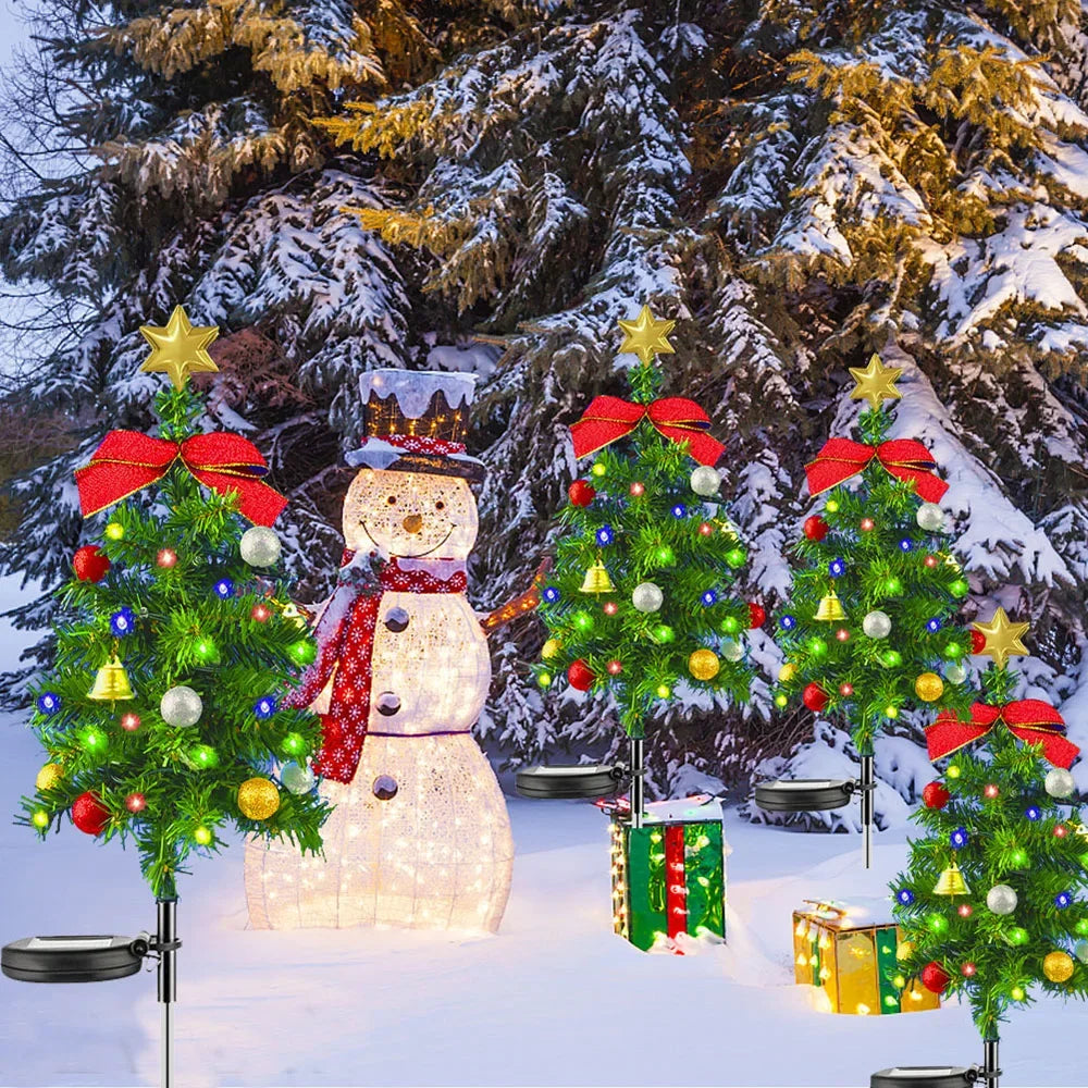 Waterproof Solar Simulation Christmas Tree Lights for Outdoor Party, Lawn Garden Terrace Porch, Landscape Decor