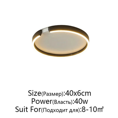 Modern LED Ceiling Light In Rose Gold White Or Black For Indoor Home Lighting 5