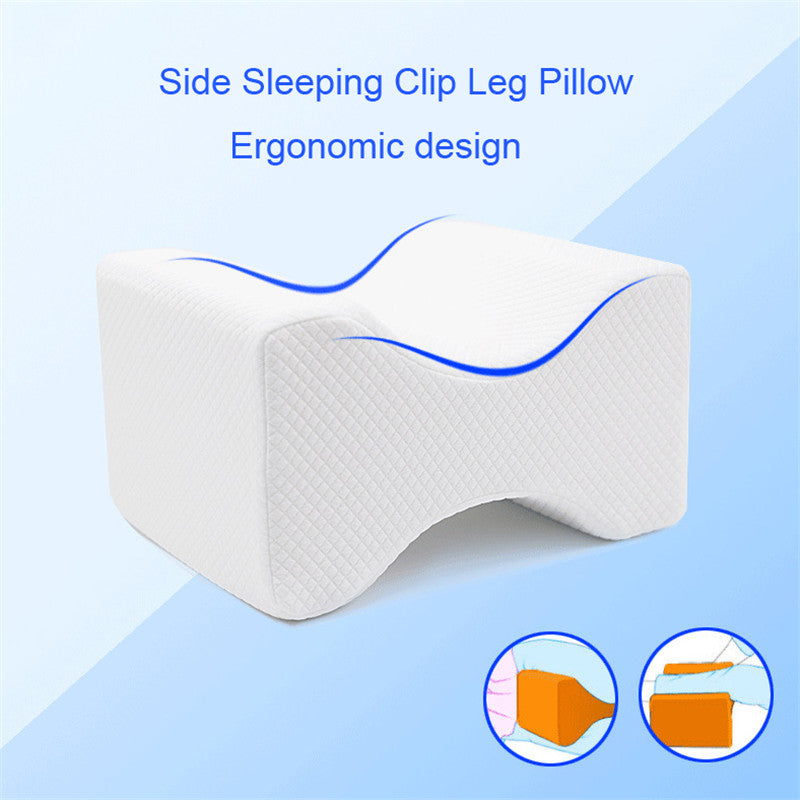 Orthopedic Slow Rebound Memory Foam Knee Leg Pillow, Side Sleeping Clip Leg Support for Pregnant Women, Thigh Leg Pain