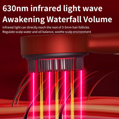 Electric Massage Comb with 3 Modes, Red Light Therapy, Portable Laser Comb for Hair Follicle Stimulation, Scalp Essence