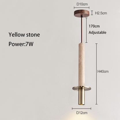 Nordic Modern LED Pendant Lamp Minimalist Long Line Hanging Ceiling Light for Bedroom, Bedside, Black Stone, Home Decor