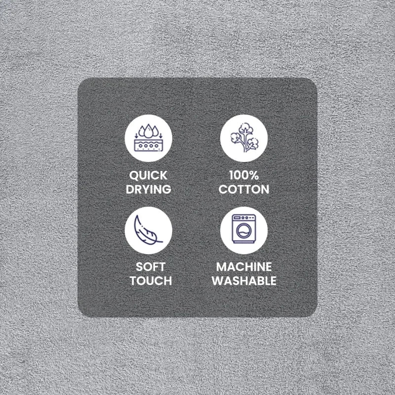 Towel Set with Upgraded Softness & Durability, Premium Cotton Bath Towels, Hand Towels & Washcloths for Everyday Use