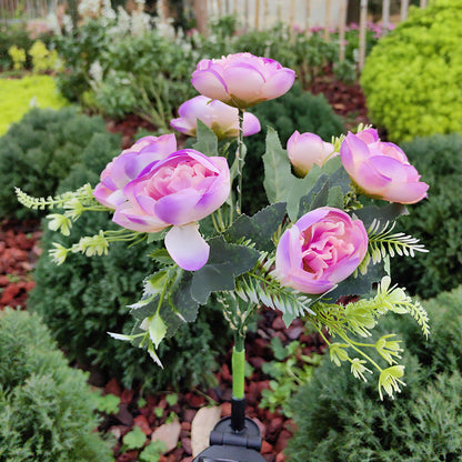 Outdoor Solar Flower Light Camellia Buds, Garden Flower Lights, Decorative Yard Patio Path Lawn Lamp