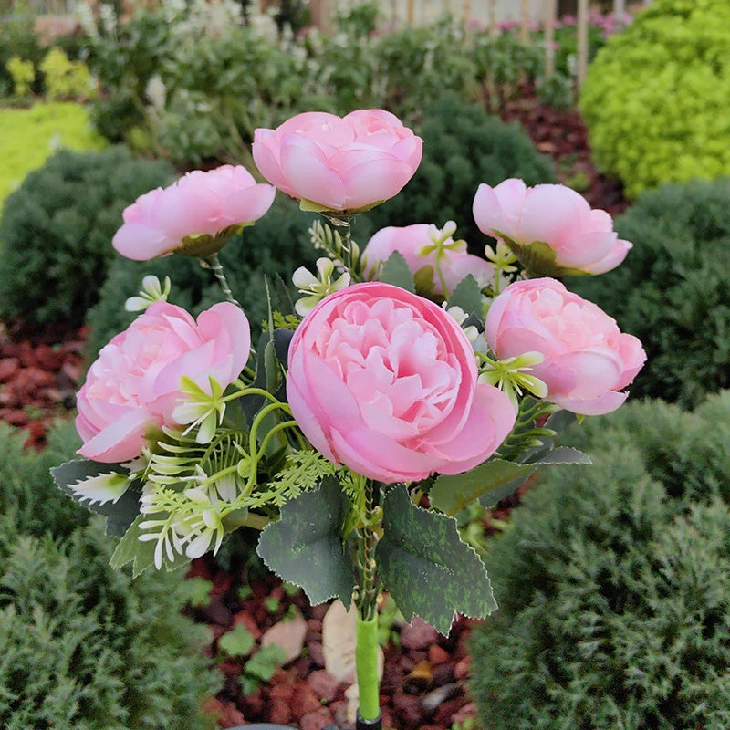 Outdoor Solar Flower Light Camellia Buds, Garden Flower Lights, Decorative Yard Patio Path Lawn Lamp