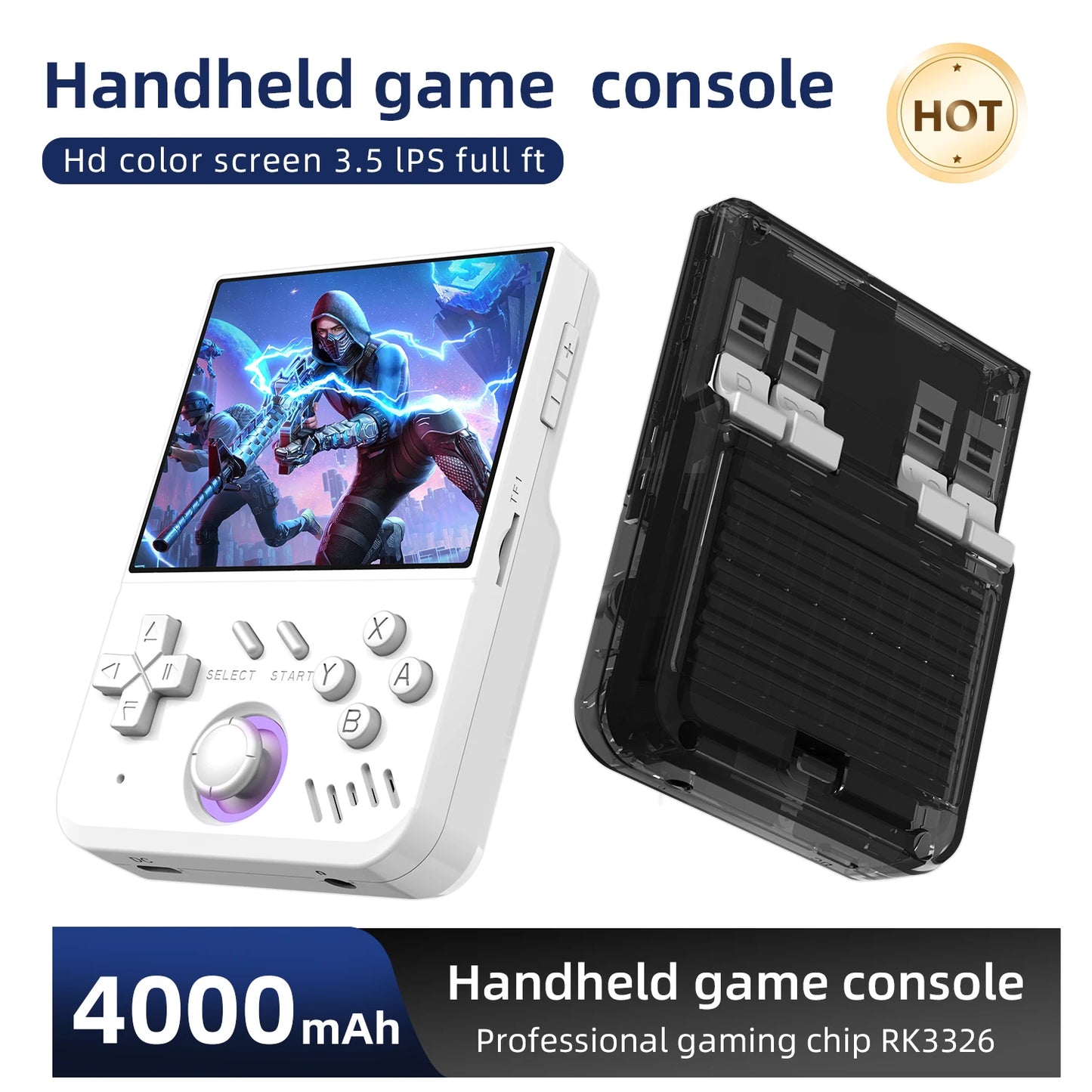 WDYQJE MY MINI Retro Handheld Video Game Console, Portable Linux Gaming Device with 22,000+ Games, IPS Screen