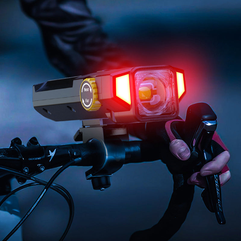 Zoom Bicycle Front Light Bike Light Solar Power Highlight LED With COB Red Side Lamp Durable Rechar 2