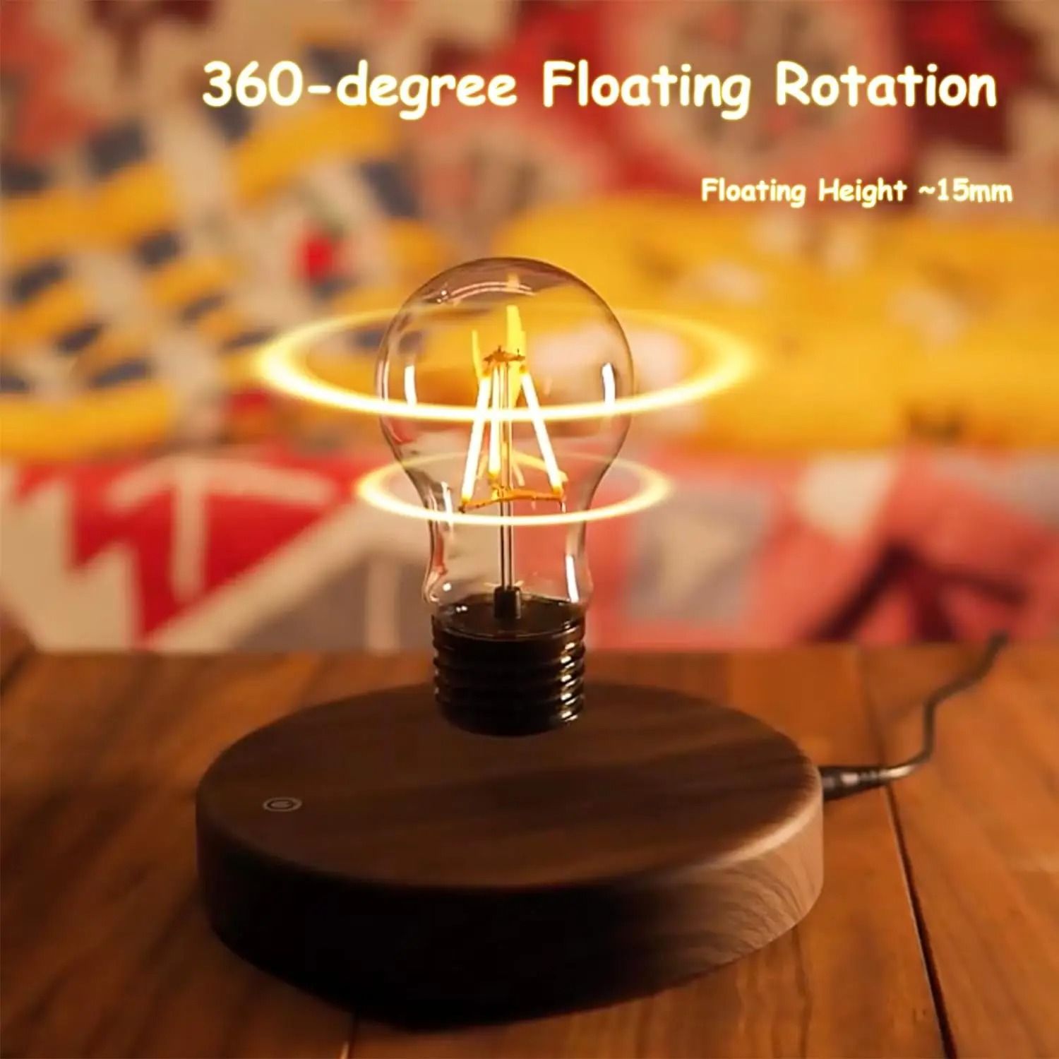 Floating Magnetic LED Desk Lamp That Rotates 360 Degrees