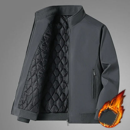 Men Fleece Bomber Jacket Warm Winter Parka Windbreaker Coat 2