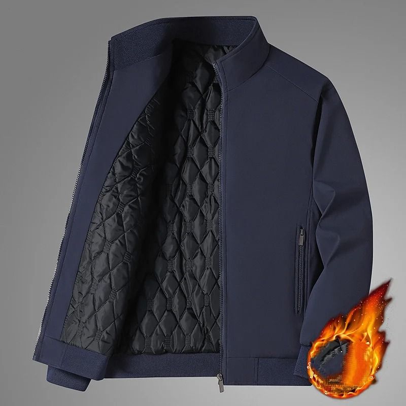 Men Fleece Bomber Jacket Warm Winter Parka Windbreaker Coat 3