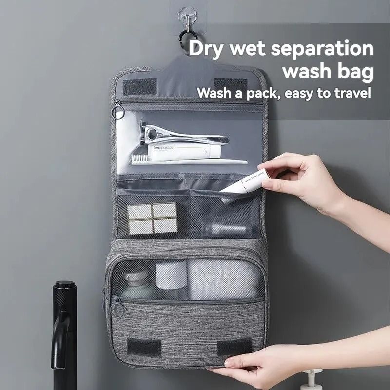 Foldable Hanging Toiletry Organizer Bag For Travel And Home 2