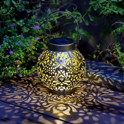 Iron Solar Lantern For Outdoor Decorative Pathway Lighting 9