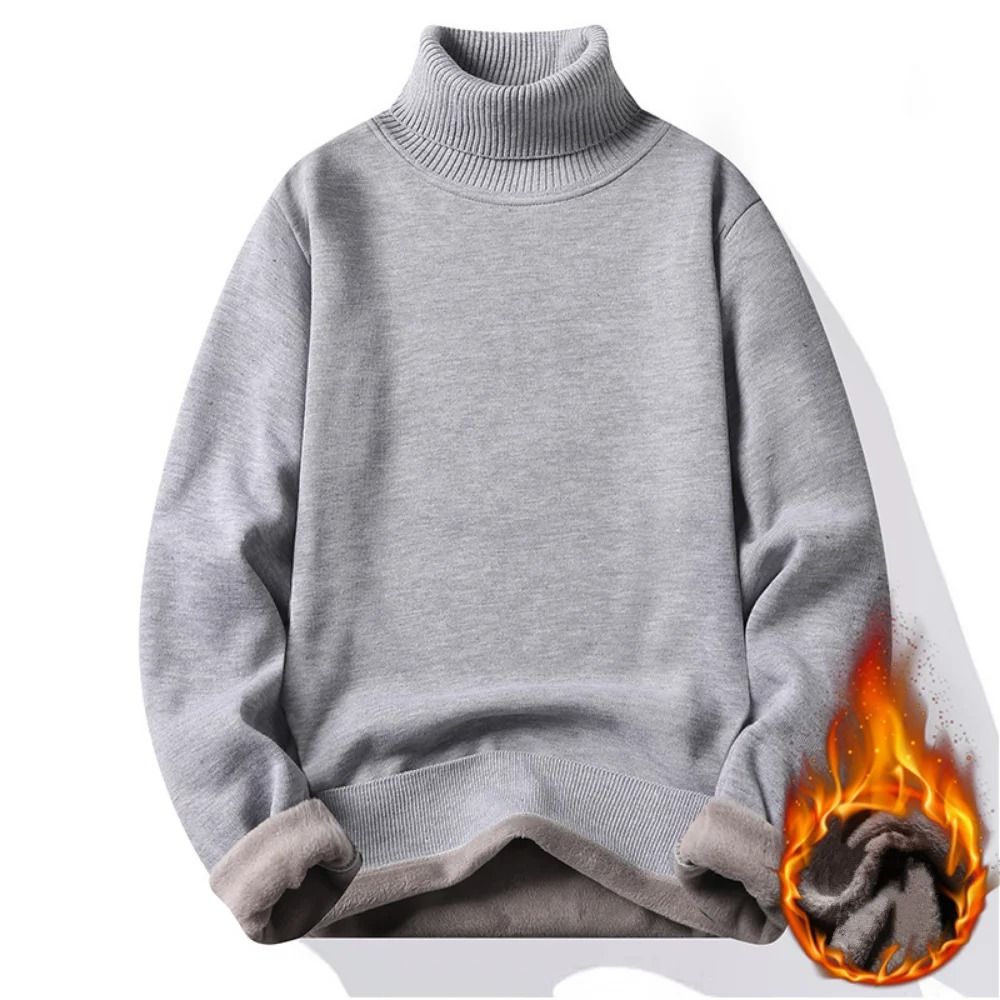 Men Turtleneck Knit Sweater Warm Rollneck Slim Fit Pullover 10