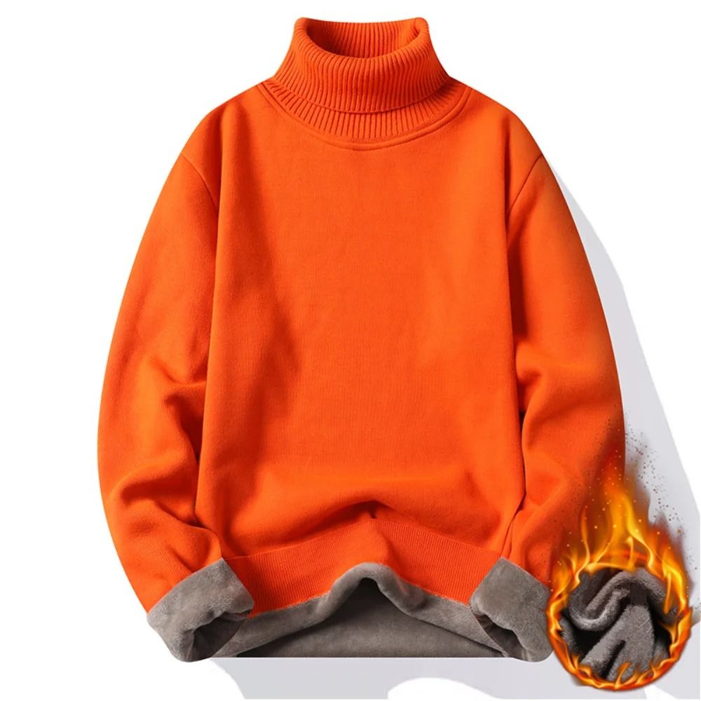 Men Turtleneck Knit Sweater Warm Rollneck Slim Fit Pullover 2