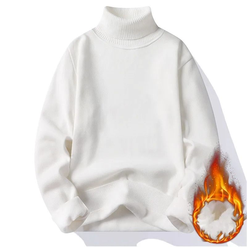 Men Turtleneck Knit Sweater Warm Rollneck Slim Fit Pullover 6
