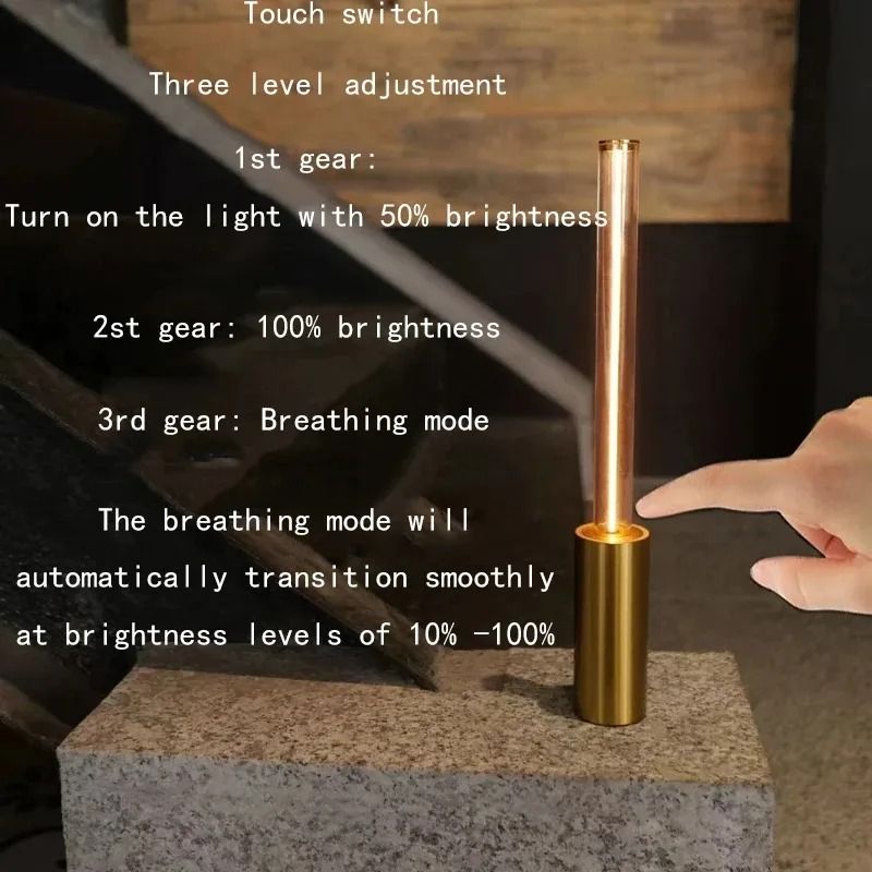 Modern Minimalist Breathing Effect Touch Desk Lamp For Ambient Lighting 1