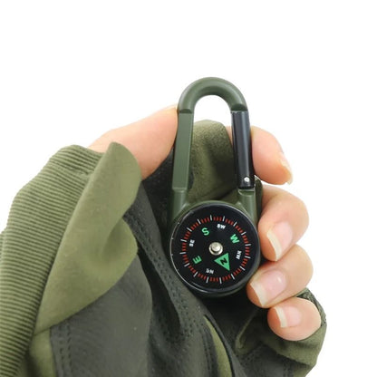 Outdoor Compass Keychain Double Sided Mini Backpack Accessory 5