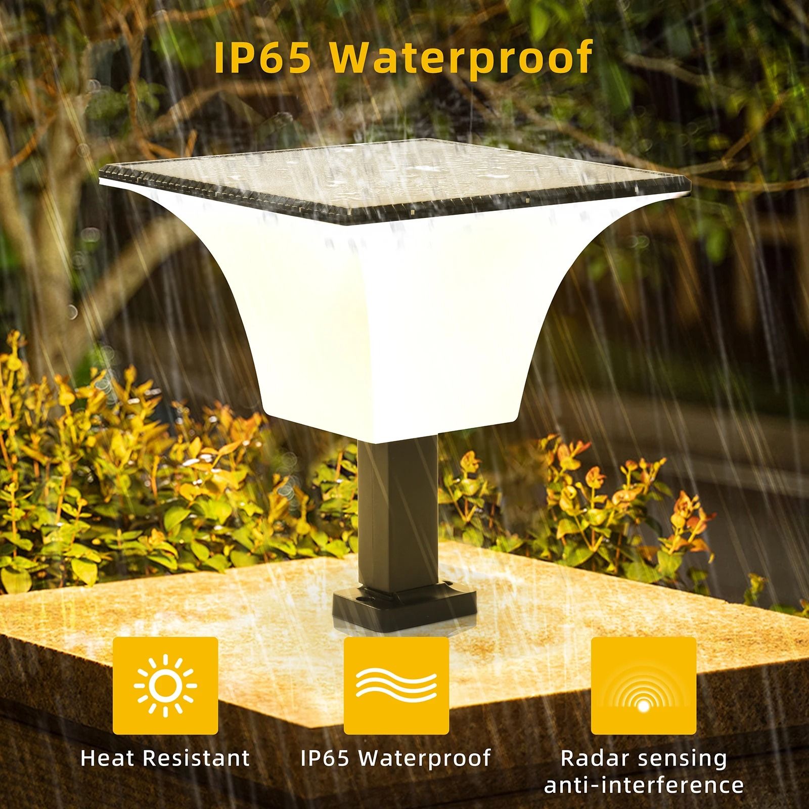 Solar Powered LED Radar Sensor Wall Light For Outdoor Security And Ambiance 1