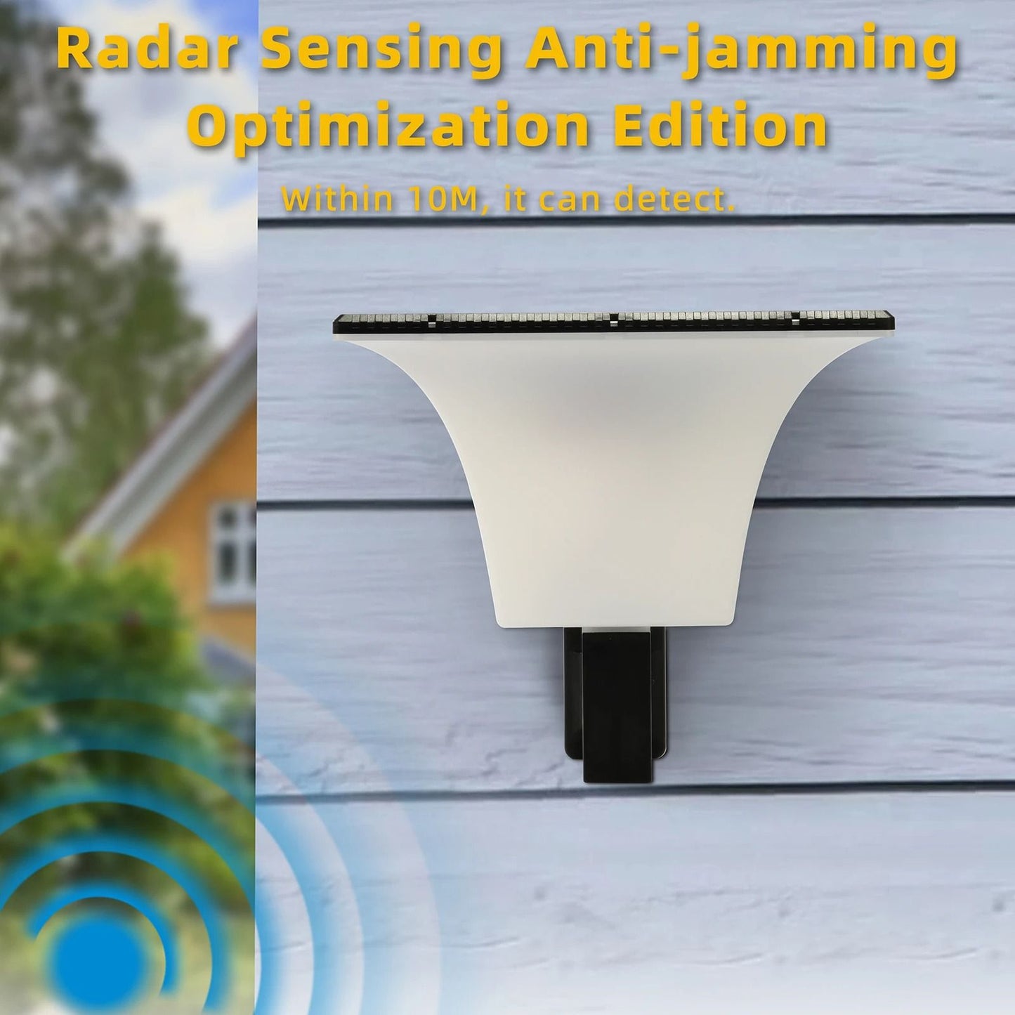 Solar Powered LED Radar Sensor Wall Light For Outdoor Security And Ambiance 2