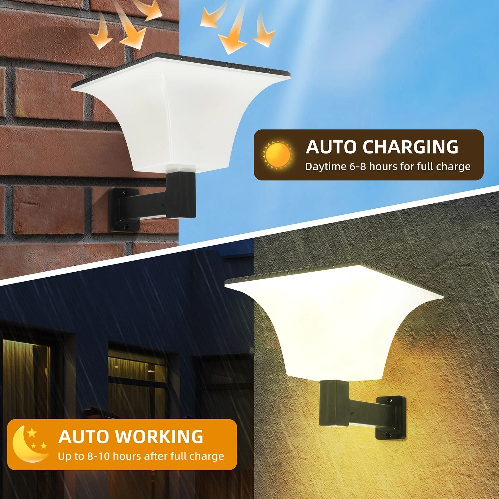 Solar Powered LED Radar Sensor Wall Light For Outdoor Security And Ambiance 3