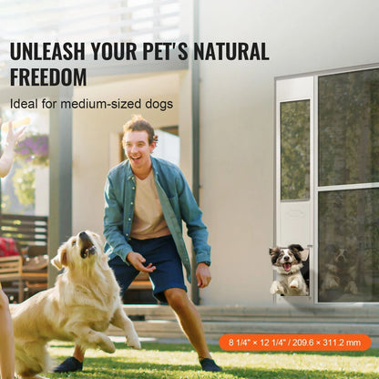 Adjustable Sliding Glass Pet Door With Aluminum Frame And Tempered Glass 1