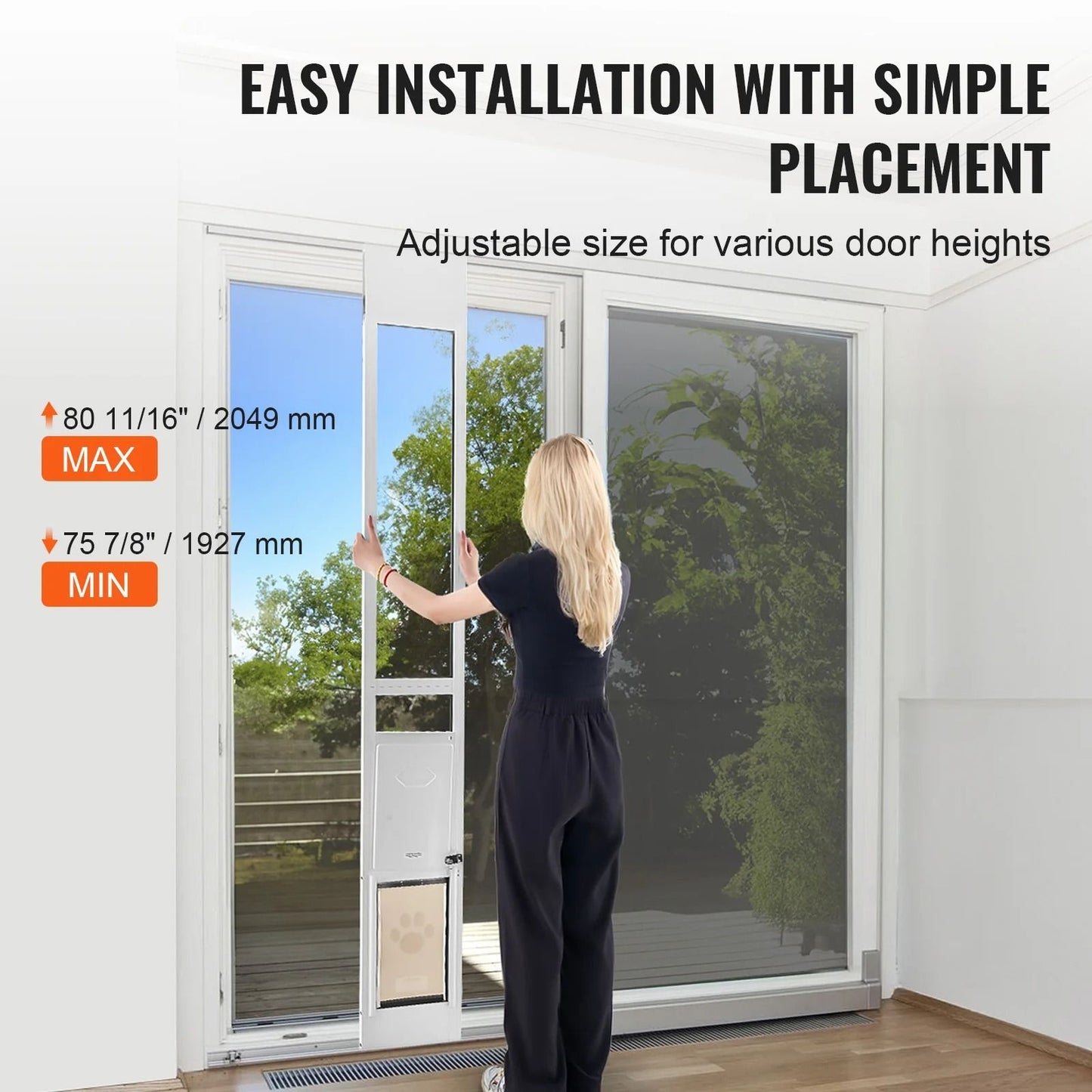 Adjustable Sliding Glass Pet Door With Aluminum Frame And Tempered Glass 3