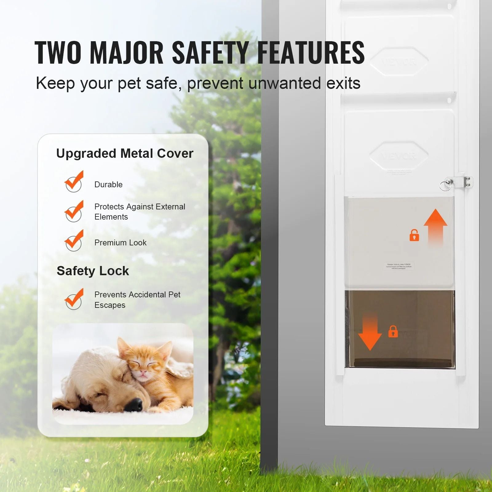 Adjustable Sliding Glass Pet Door With Aluminum Frame And Tempered Glass 4