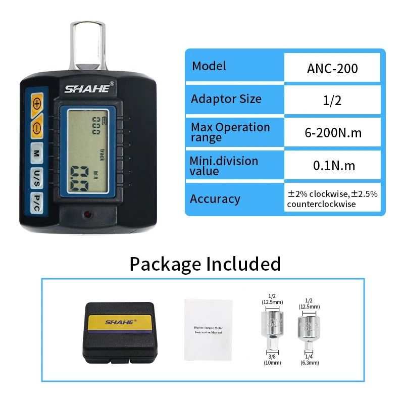 Digital Torque Adapter With Interchangeable Sockets For Accurate Tightening 6