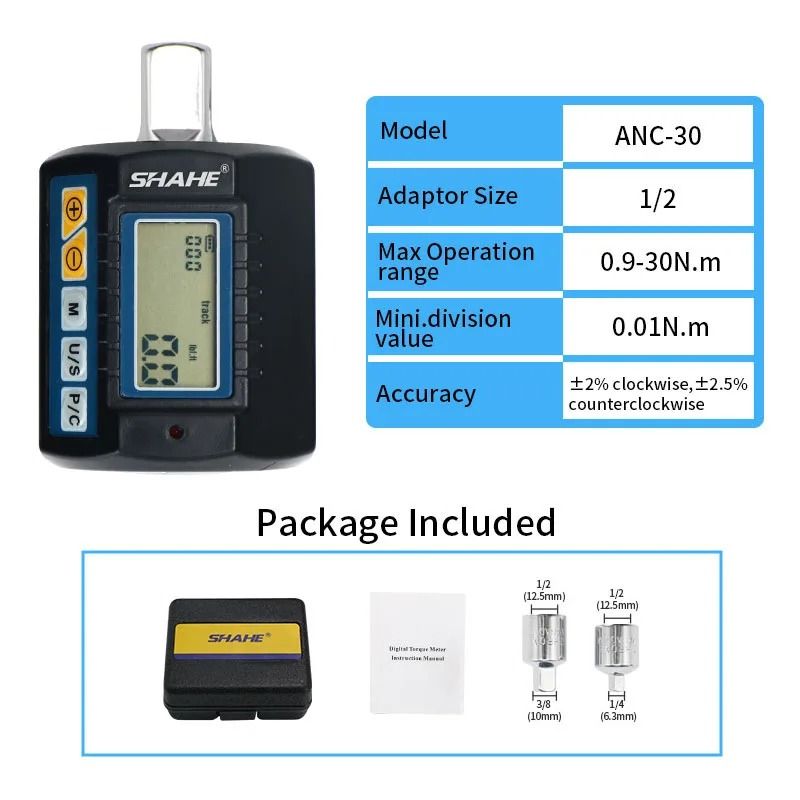 Digital Torque Adapter With Interchangeable Sockets For Accurate Tightening 7