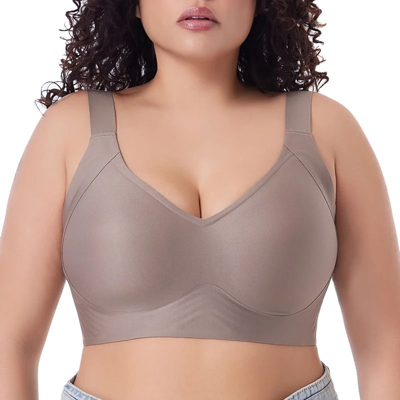 Seamless Push Up Wireless Bra Thin Cup Plus Size Bralette 4