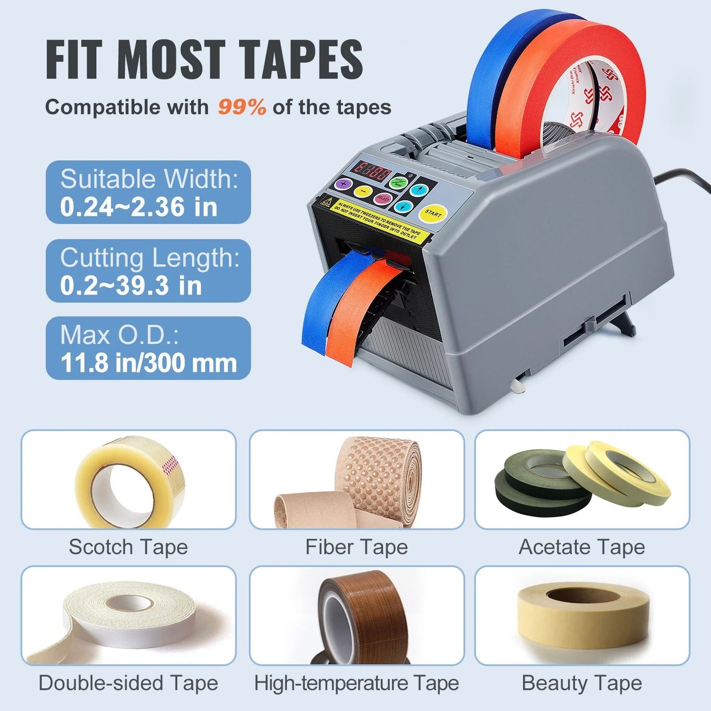 Automatic Tape Cutting Machine 660 Mm Electric Dispenser 3