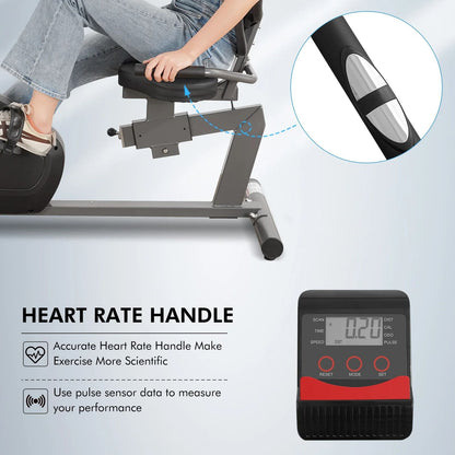Recumbent Exercise Bike With Large Seat Quiet Ride And Heart Rate Sensor 3