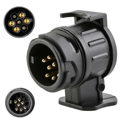 Trailer Adapter Plug to Convert 13 Pin Vehicle Socket to 7 Pin Trailer Connection