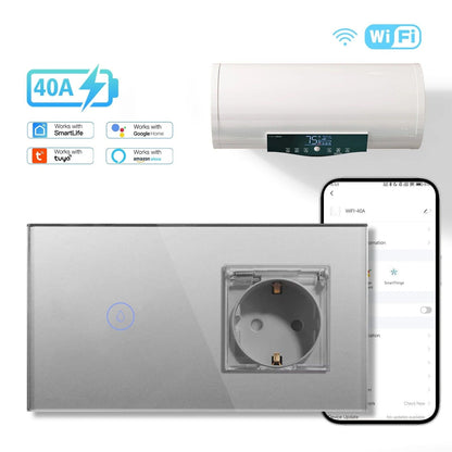 Smart Wall Switch For WiFi Controlled Water Heater With Voice And App Control 13