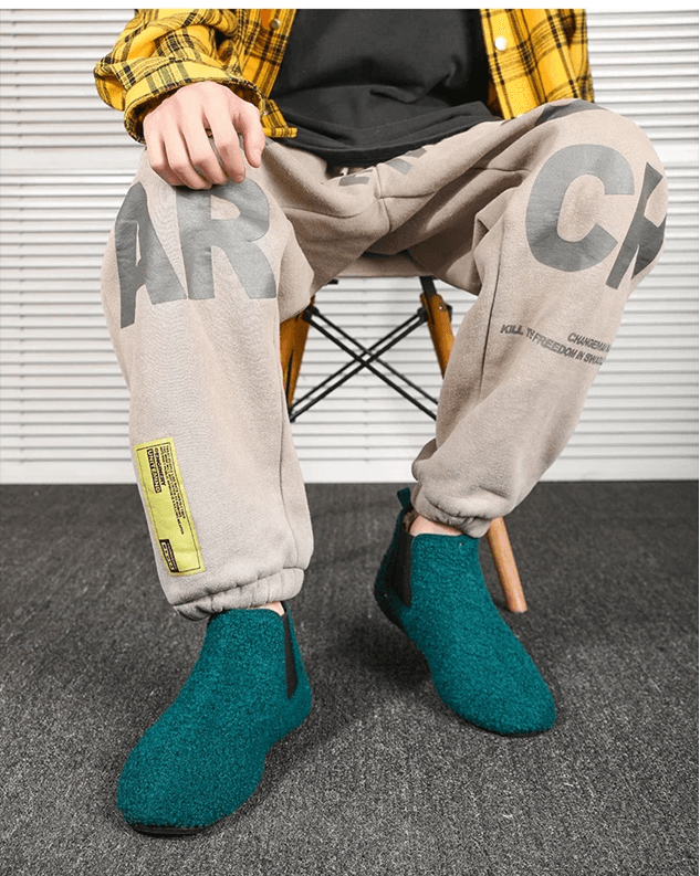 Mens Winter Warm Cotton Slippers Indoor Plush Anti Slip Soft Sole Shoes 4