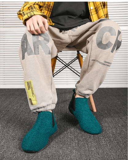 Mens Winter Warm Cotton Slippers Indoor Plush Anti Slip Soft Sole Shoes 4