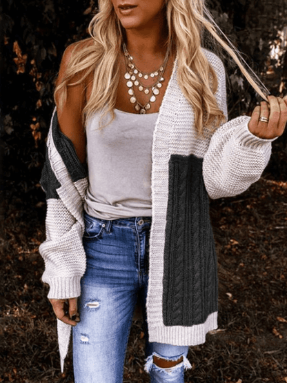 Womens Gradient Knit Cardigan Long Sleeve Cozy Fall Winter Sweater 1