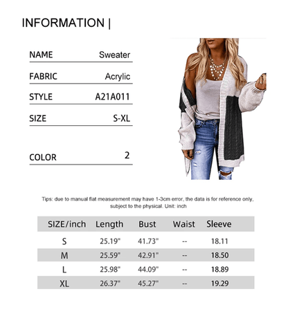 Womens Gradient Knit Cardigan Long Sleeve Cozy Fall Winter Sweater 2