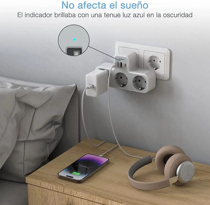 6 In 1 Power Strip With AC USB A And USB C For Home And Office 2