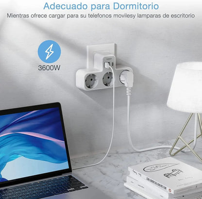 6 In 1 Power Strip With AC USB A And USB C For Home And Office 3