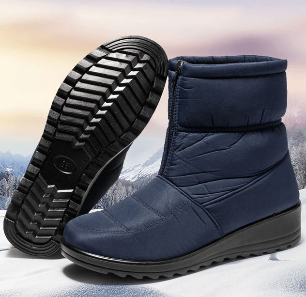 Womens Platform Waterproof Snow Boots Warm Plush Winter Ankle Shoes
