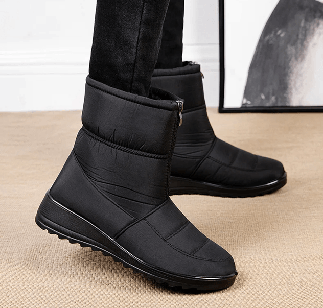 Womens Platform Waterproof Snow Boots Warm Plush Winter Ankle Shoes 3
