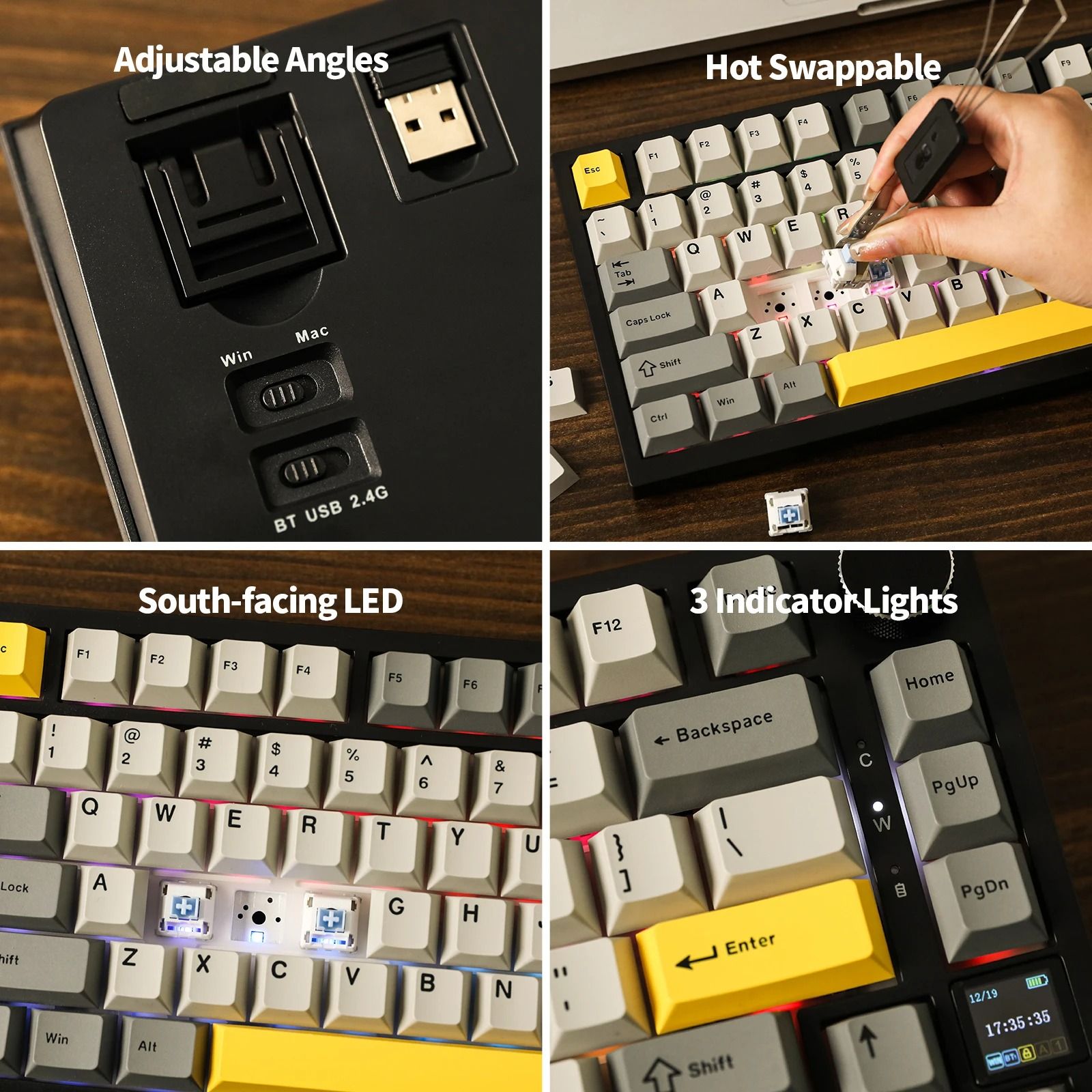 Premium Wireless Mechanical Keyboard With TFT Display 5